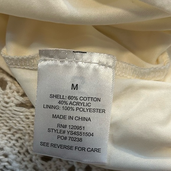 Lucky Brand Crochet striped Dress Ivory black Size S, M and L available - Picture 9 of 12